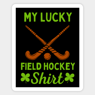 Lucky Field Hockey Tee Magnet